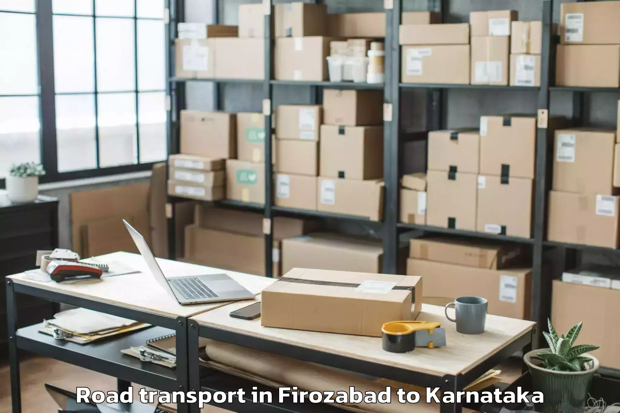 Efficient Firozabad to Huliyar Road Transport